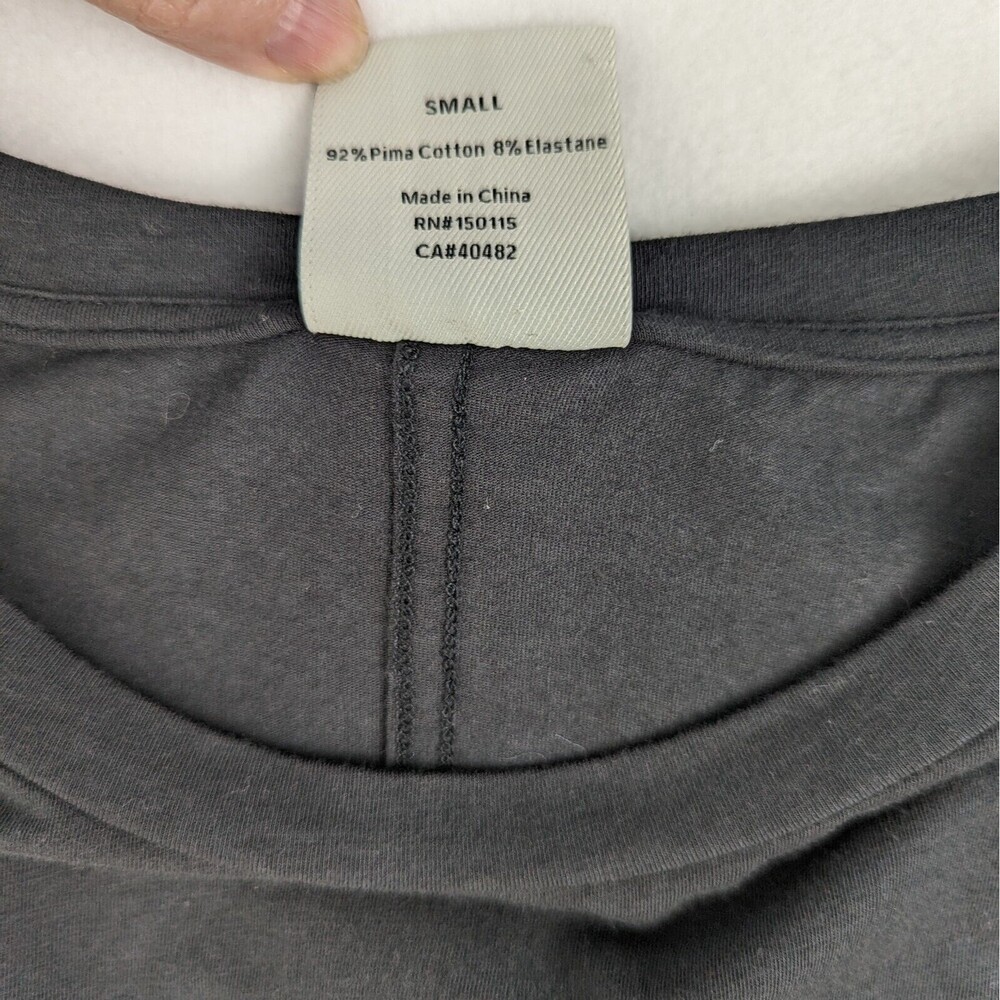 Varley Womens Small Napa Tie Waist Wrap Black Pima Cotton Tank Top - Picture 8 of 10